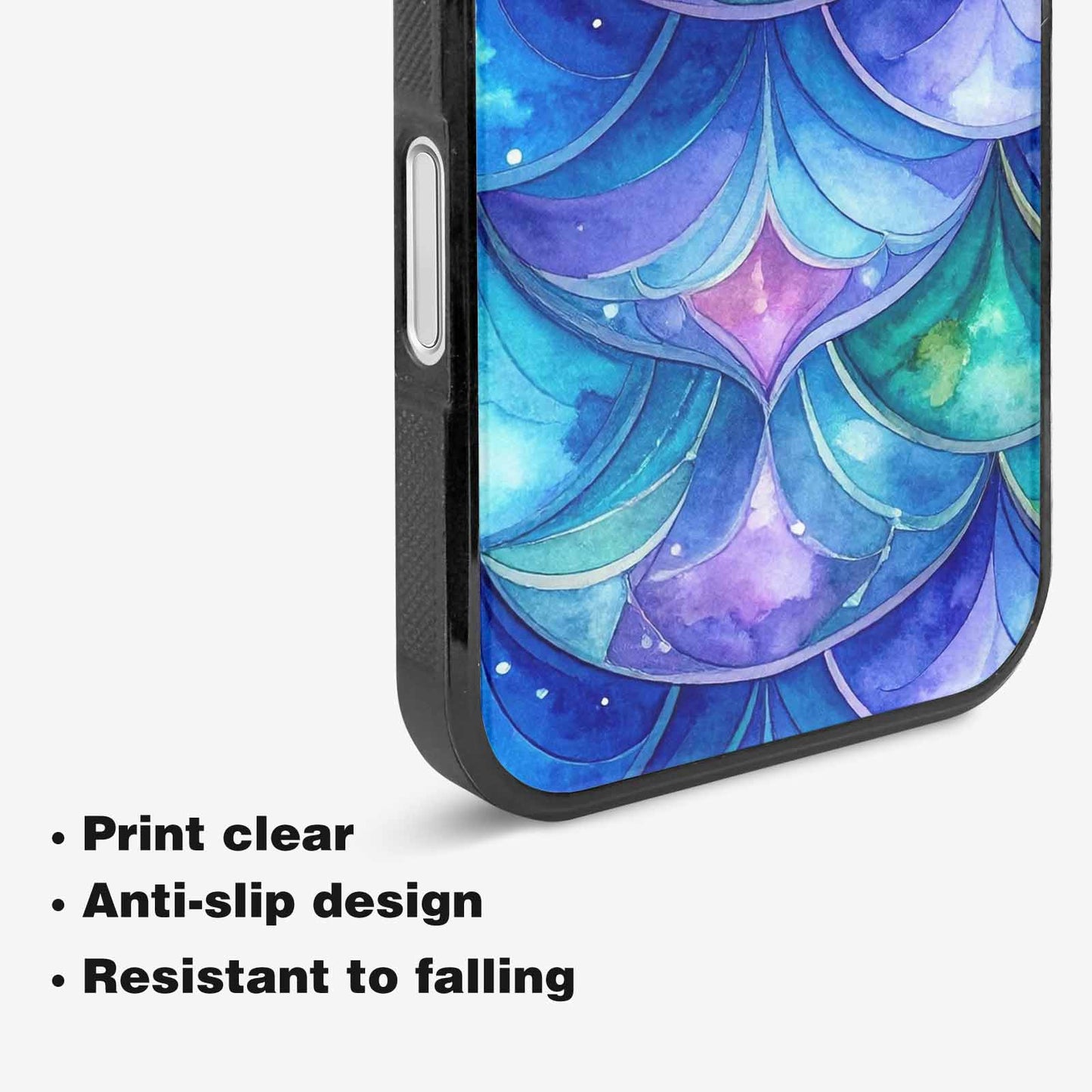 iPhone 16 Case — Mermaid Scale Art Pattern, Personalized Phone Case