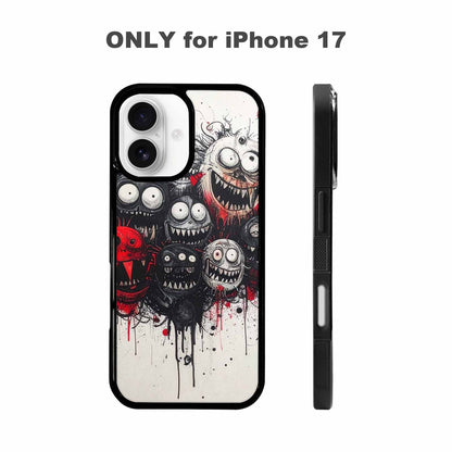 iPhone 17 Case — Black &amp; Red Ink Cartoon Cute, Unique Phone Case Design
