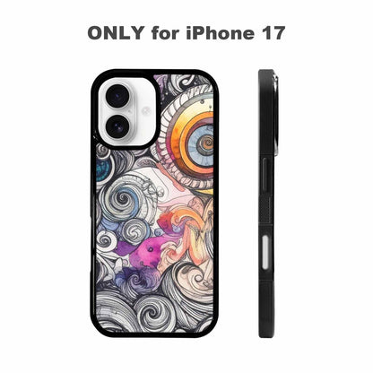 iPhone 17 Case — Tie Dye Swirls (black Tie Dye, Original Design Phone Case