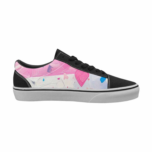 WOMEN'S Transgender Pride Flag Lace-Up Canvas Surreal Custom Shoes