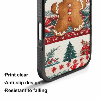 iPhone 17 Case — Small Christmas Holly Snowflake Original Art, Custom Phone Case