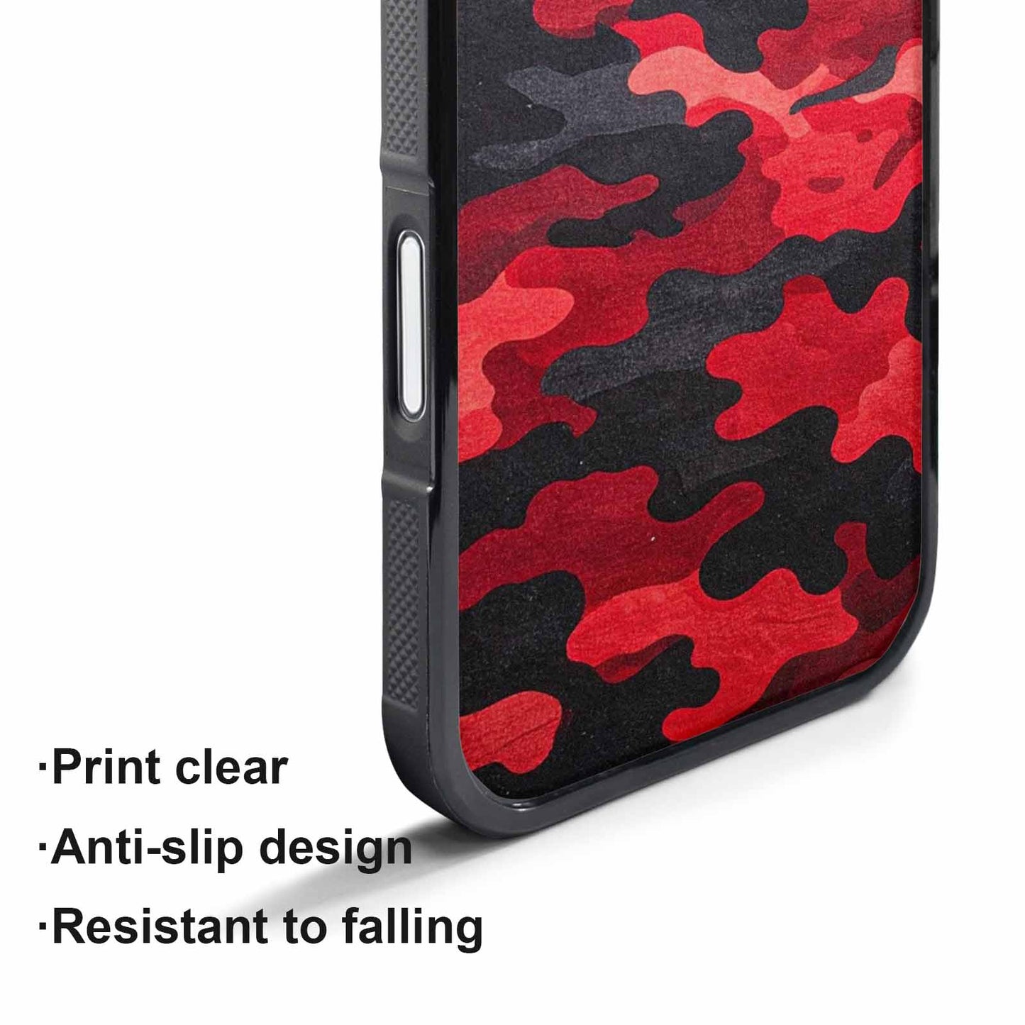 iPhone 17 Pro Max Case — Tactical Camo Red Black Custom Camo, Custom Made Phone Cover