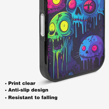 iPhone 16 Case — Mixed Toxic Glow Creature Pattern Hundreds, Personalized Phone Case