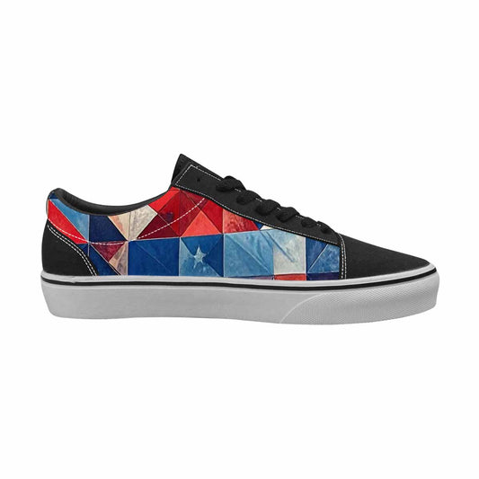 WOMEN'S American Flag Stars Canvas Lace-Up Dark Academia Sneakers