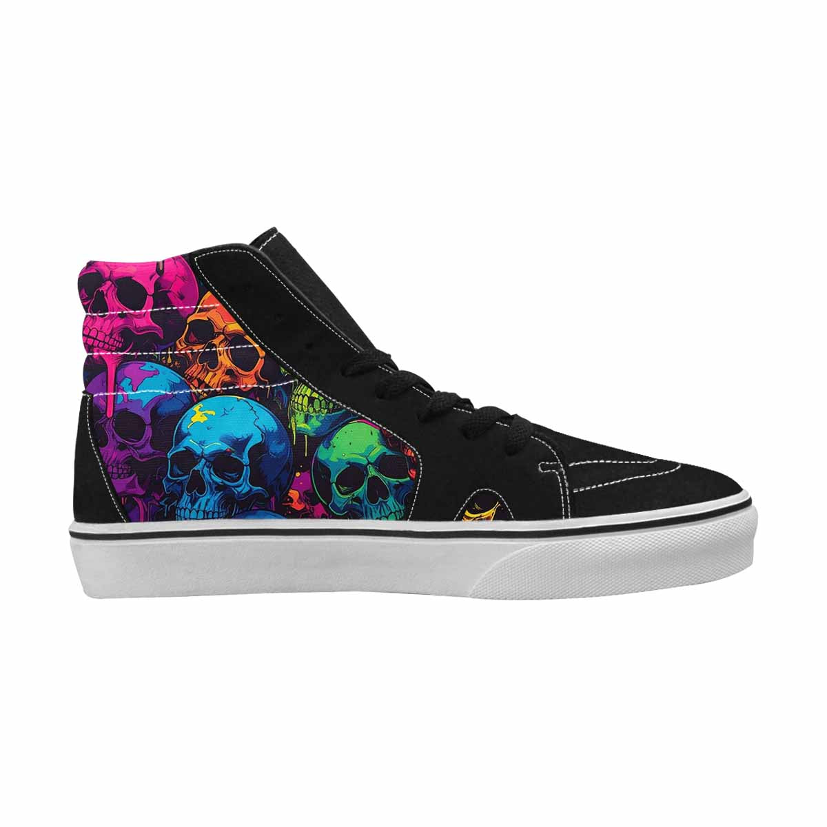 MEN'S 1000s Skulls Digital Camo High Top Canvas Cottagecore Custom Sneakers