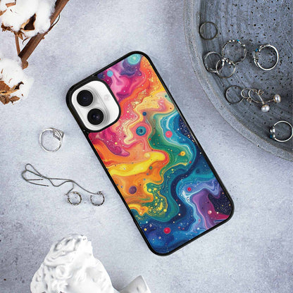 iPhone 16 Plus Case — Galaxy Art Colorful Cosmic Dust Small, Custom Made Phone Cover