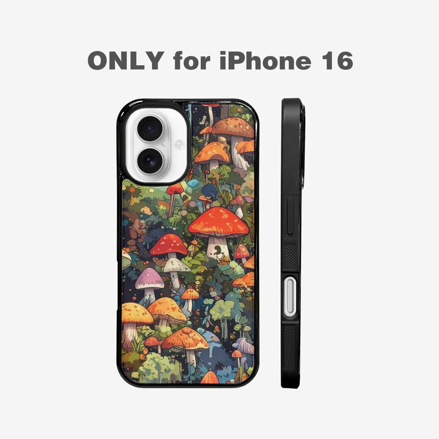 iPhone 16 Case — Mushrooms Camomushrooms Patter Big, Custom Designed Case Cover