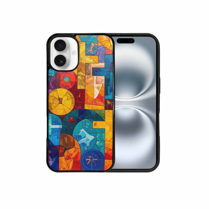 iPhone 16 Plus Case — Faith Cross And Faith Icons Pattern, Customized Protective Case