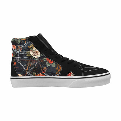 MEN'S Barbed Wire Chain High Top Canvas Grunge Custom Shoes