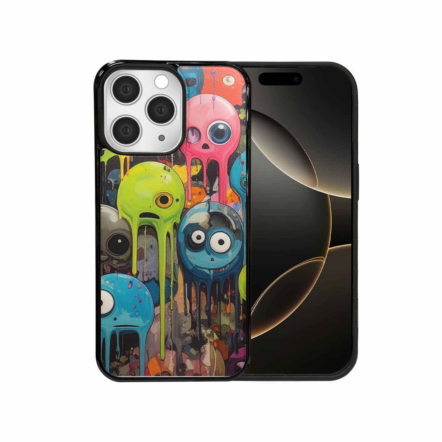 iPhone 15 Pro Max Case — Aliens Camomelting Aliens Patt Fgd, Custom Printed Phone Case