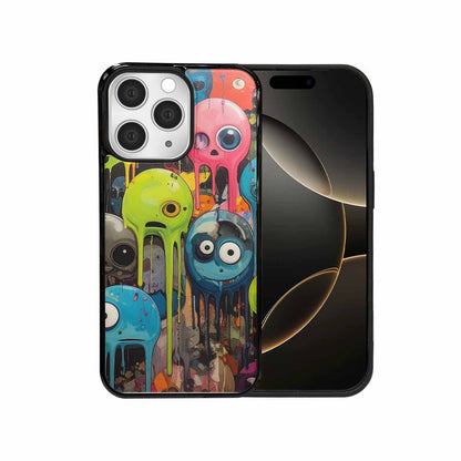 iPhone 15 Pro Max Case — Aliens Camomelting Aliens Patt Fgd, Custom Printed Phone Case