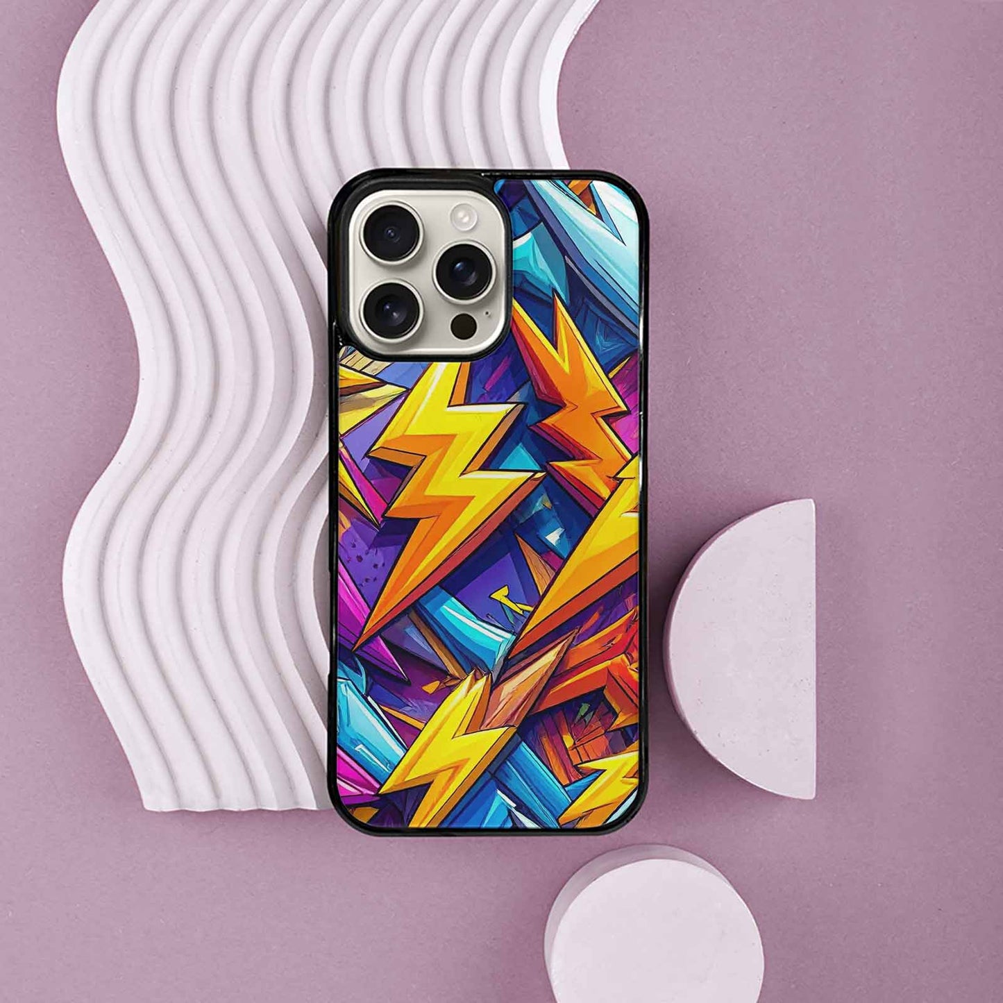 iPhone 16 Pro Max Case — Lightning Bolt Storm Pattern Hundreds Of, Customized Protective Case