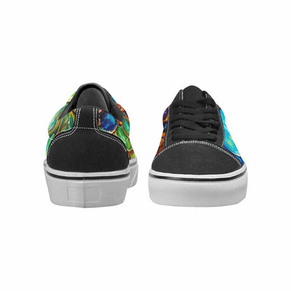 WOMEN'S Reptile Scale Lace-Up Canvas Neon Fantasy Custom Shoes