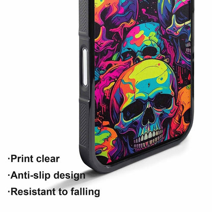iPhone 17 Air Case — Of Skulls Digital Camo Drip Gothic, Custom Printed Phone Case