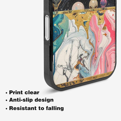 iPhone 16 Case — Aliens Marblealiens Pattern Cyi, Unique Phone Case Design