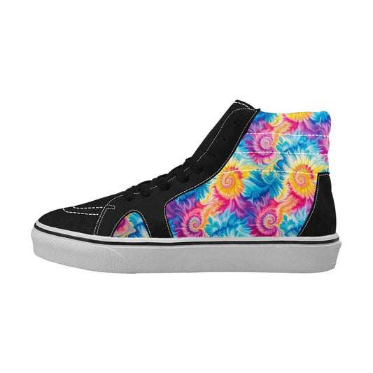 WOMEN'S Tie Dye Swirl High Top Canvas Neon Fantasy Shoes