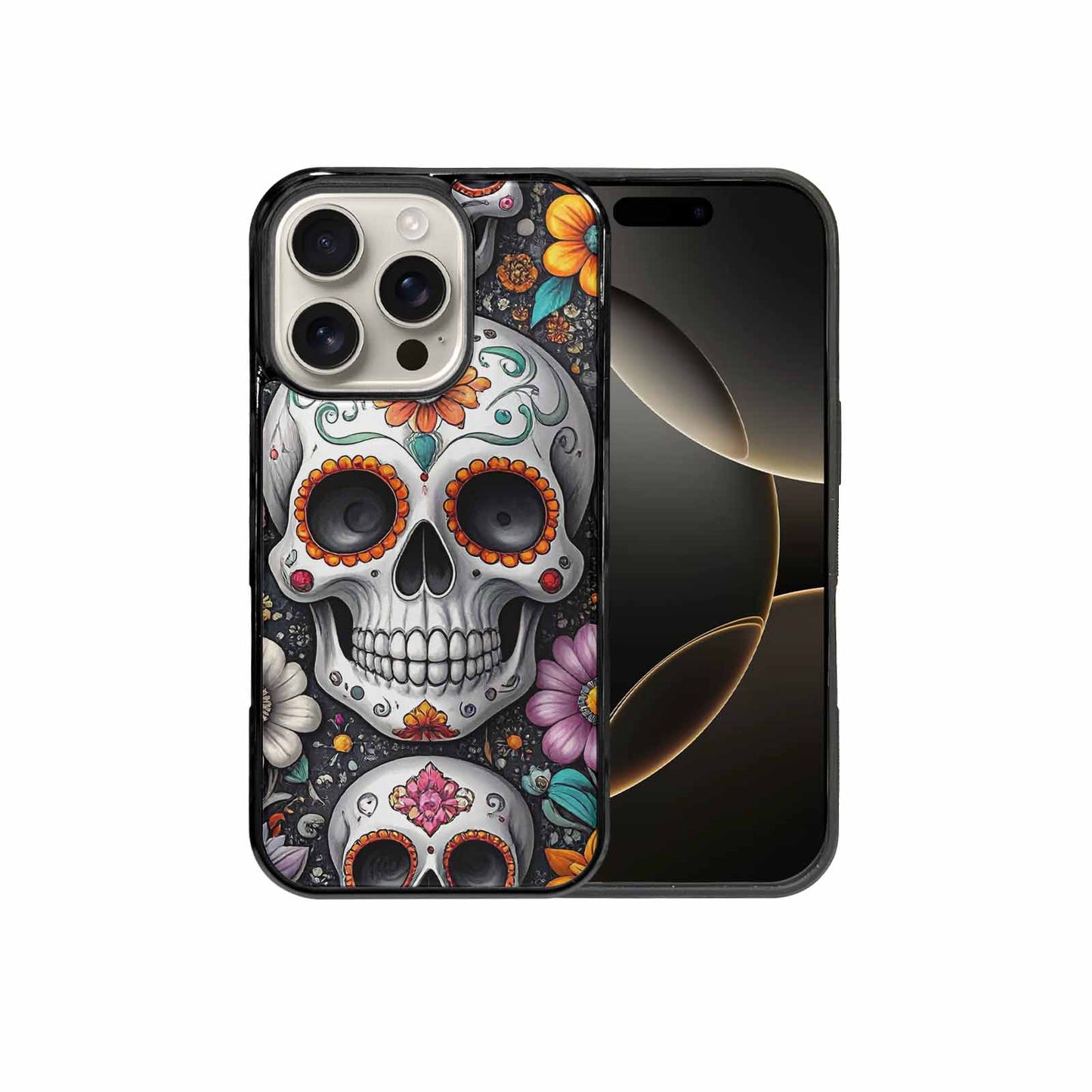 iPhone 16 Pro Case — Greyscale Black And White Dark Black, Custom Print Case Cover