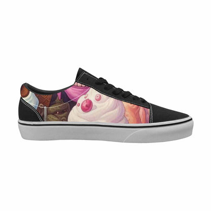 WOMEN'S Ice Cream Monsters  Lace-Up Canvas Neon Fantasy Custom Shoes