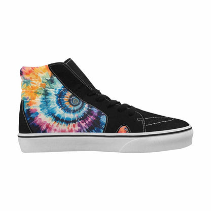 MEN'S Tie High Top Canvas Wallpaper Art Sneakers