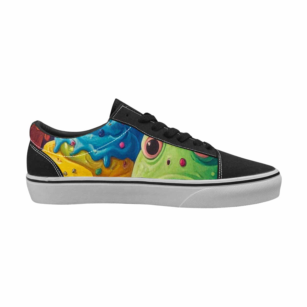 WOMEN'S Melting Ice Cream Monster Lace-Up Canvas Dreamcore Shoes