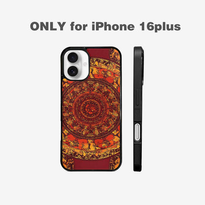 iPhone 16 Plus Case — Mandala Lions Art Seamless Pattern Vibrant, Custom Made Phone Cover