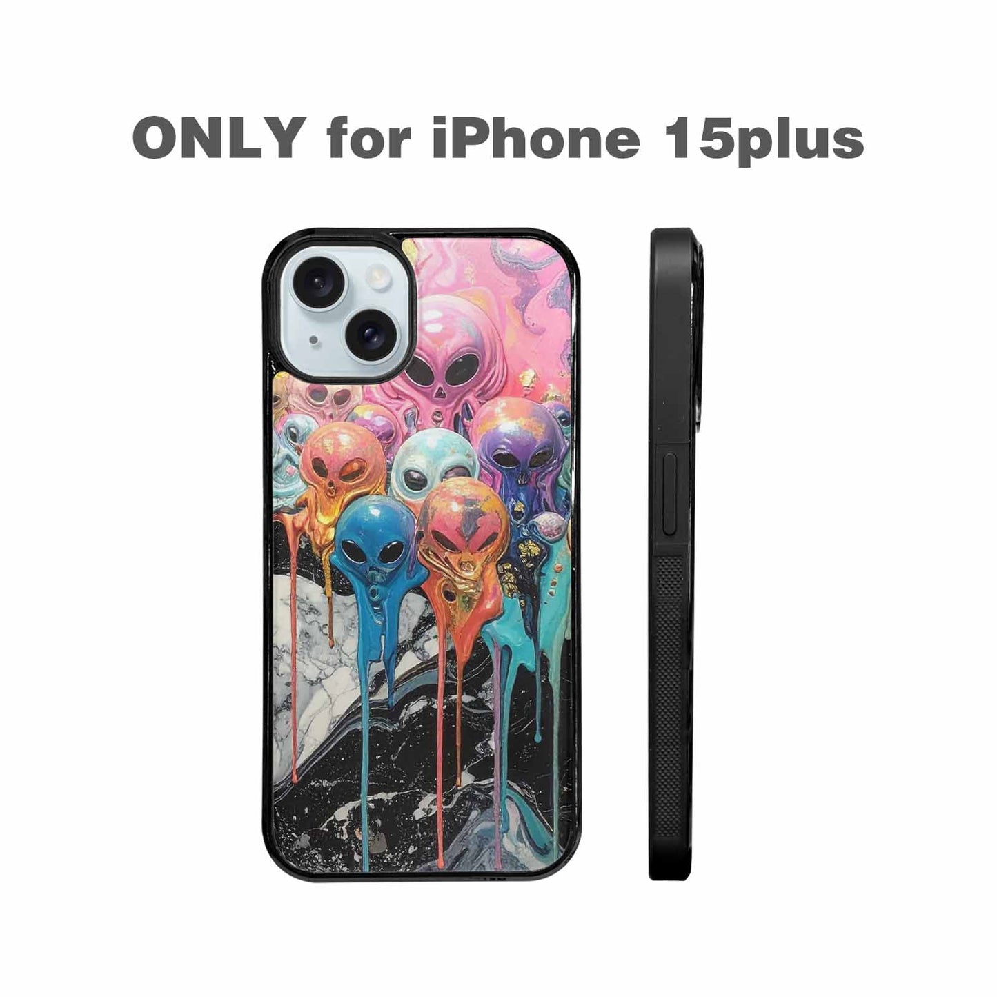 iPhone 15 Plus Case — Aliens Marblemelting Aliens Pa L2w Personalized, Custom Print Case Cover