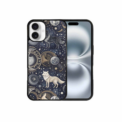 iPhone 16 Plus Case — Wolves Everywhere Collage Overlap Small Wolf, Unique Phone Case Design