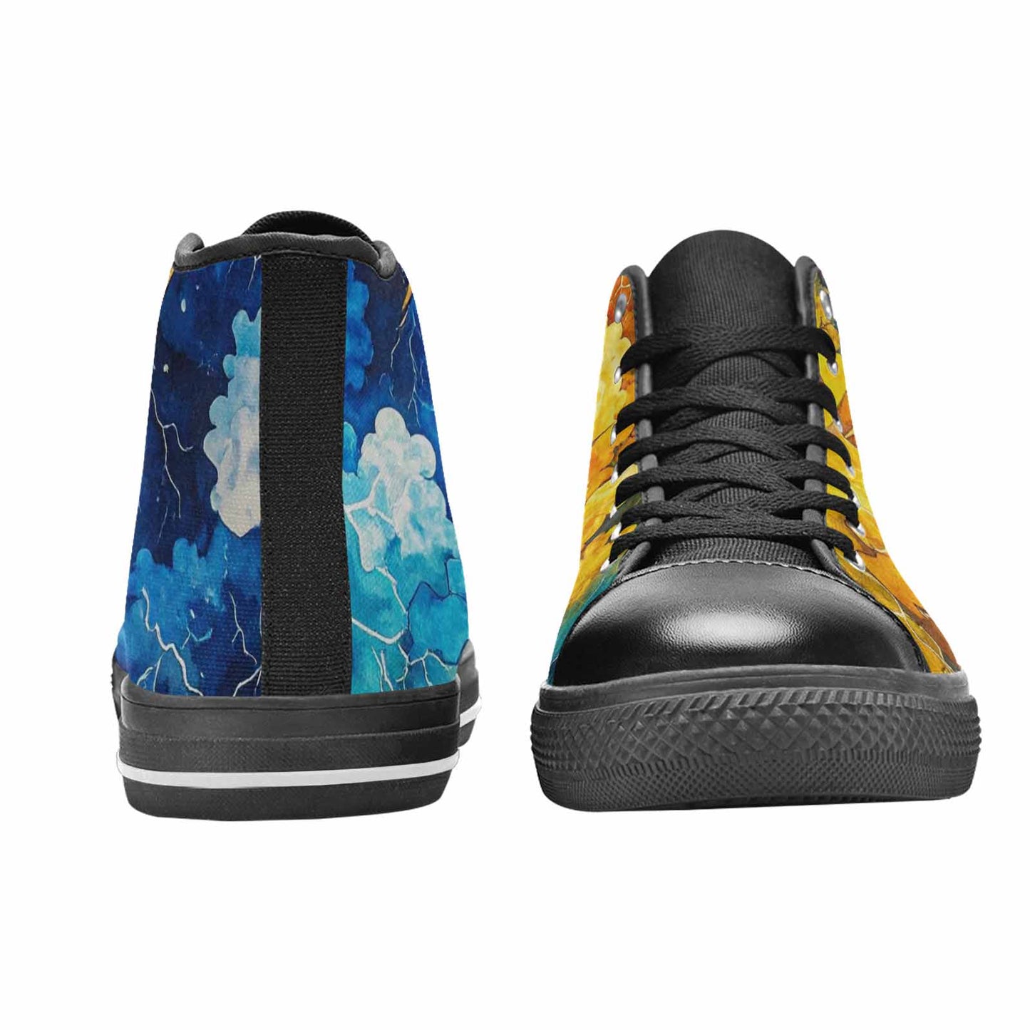 WOMEN'S Lightning Bolt High Top Canvas Aesthetic Sneakers