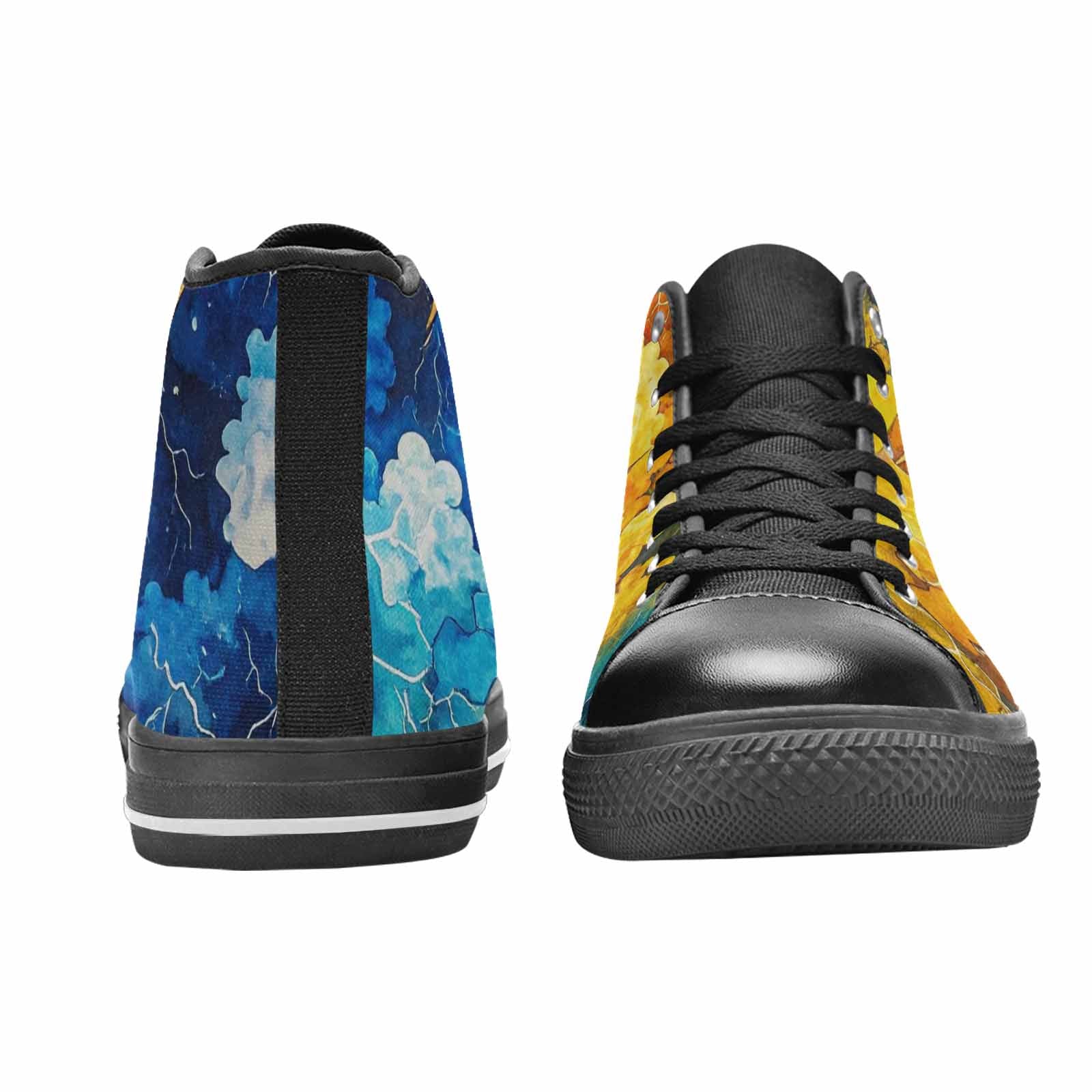 WOMEN'S Lightning Bolt High Top Canvas Aesthetic Sneakers