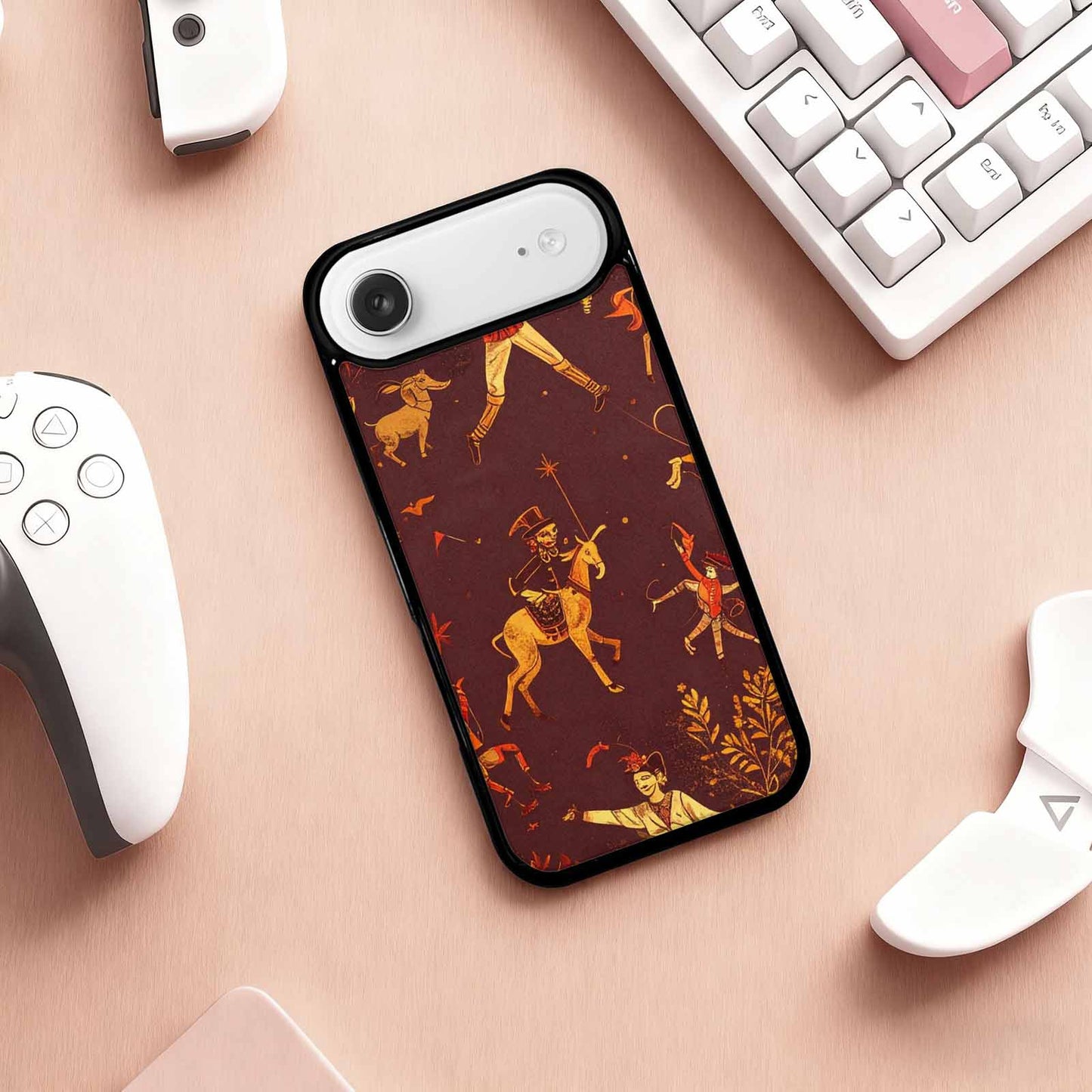 iPhone 17 Air Case — Vintage Circus Art Pattern Retro Vintage, Customized Protective Case