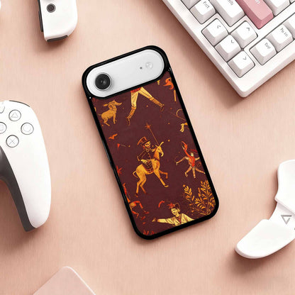 iPhone 17 Air Case — Vintage Circus Art Pattern Retro Vintage, Customized Protective Case