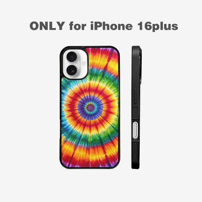 iPhone 16 Plus Case — Rainbow Spiral Tie Dye Alt, Custom Phone Case