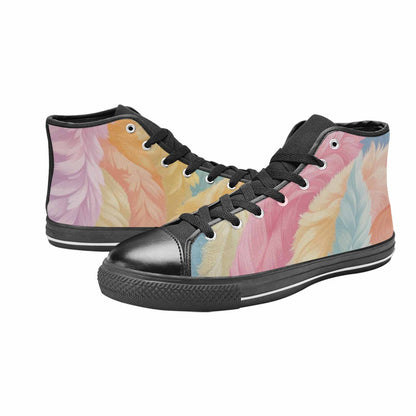 MEN'S Zebra Pastel Rainbow High Top Canvas Dark Academia Custom Shoes