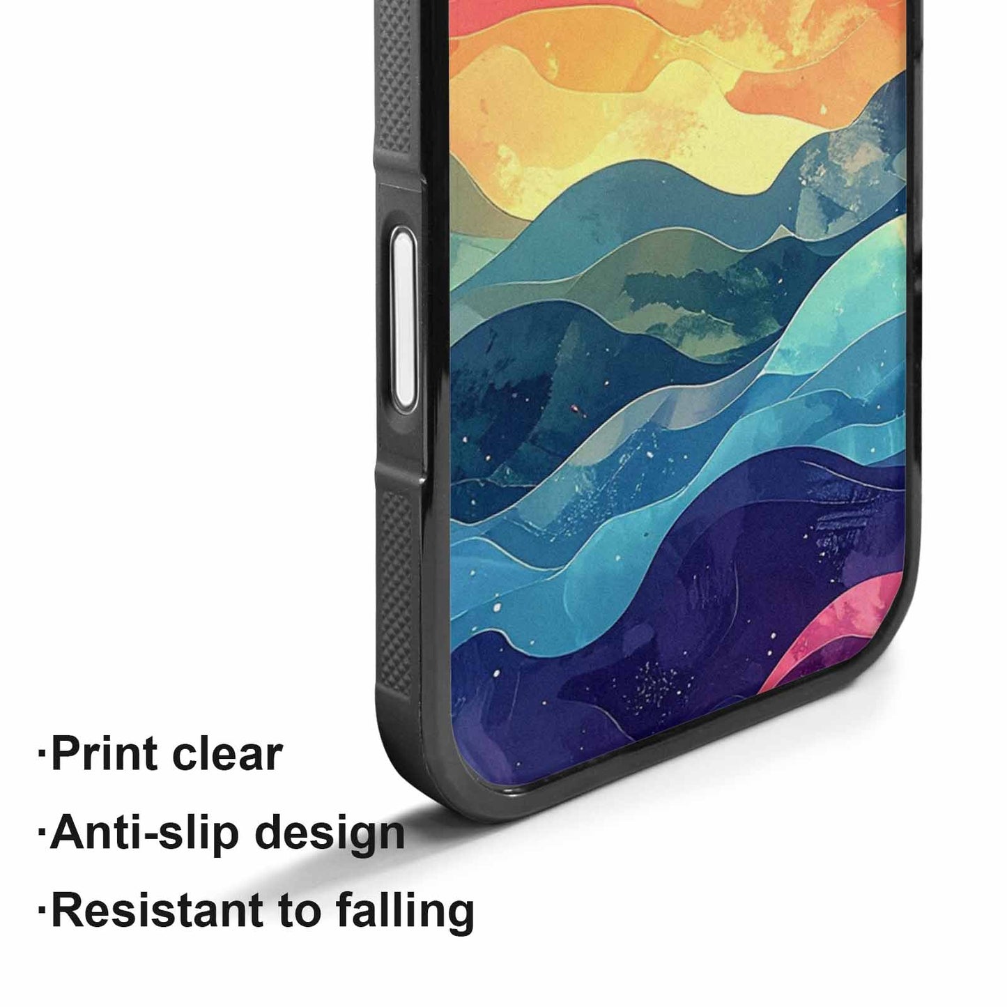 iPhone 17 Case — Glowing Camo Wave Camo, Custom Phone Case
