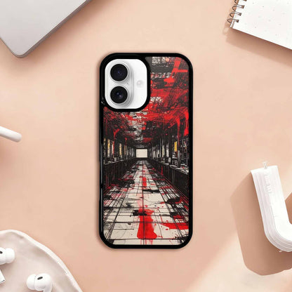 iPhone 17 Case — Black &amp; Red Ink Galaxy Space, Custom Print Case Cover