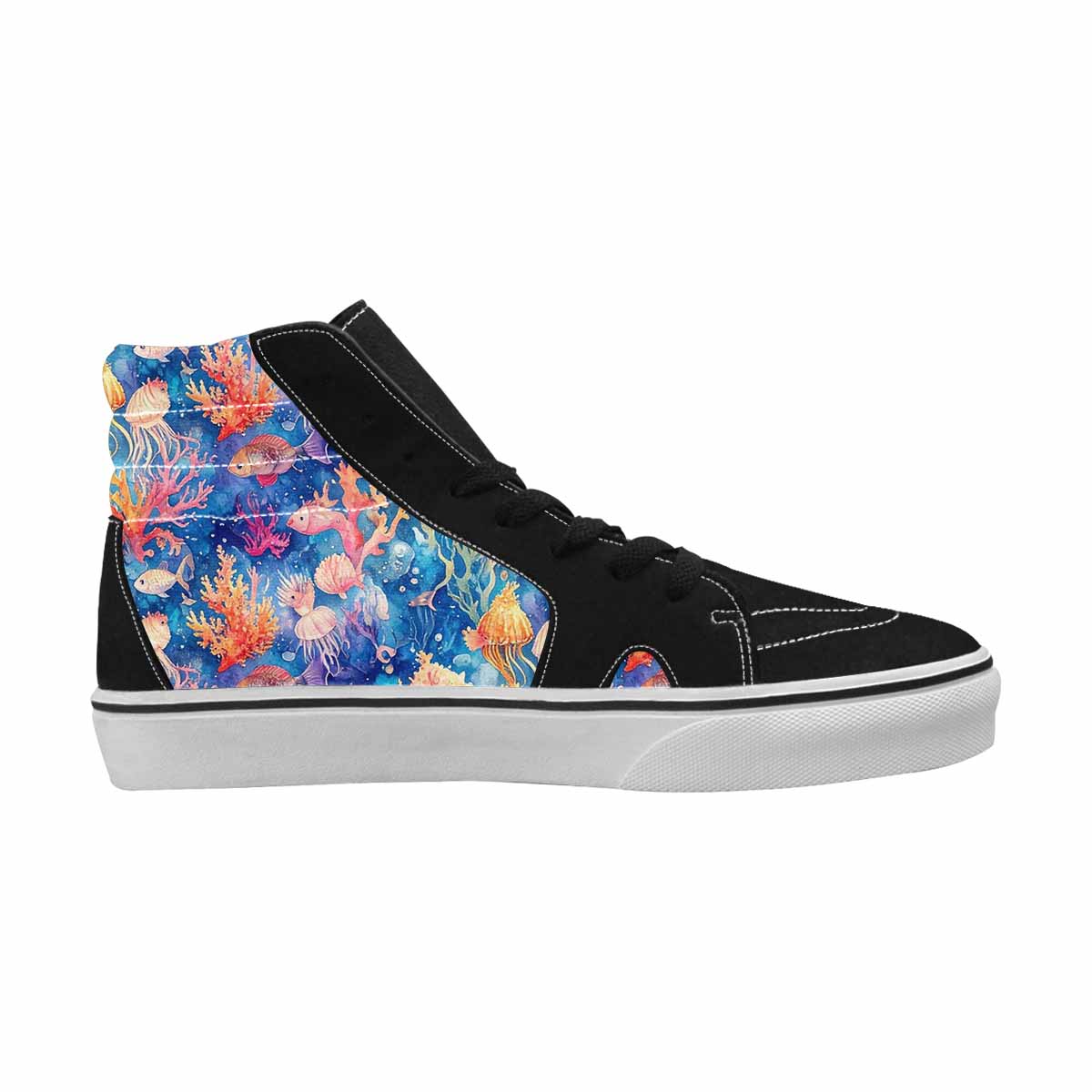 WOMEN'S Fish Scale Coral High Top Canvas Cottagecore Shoes