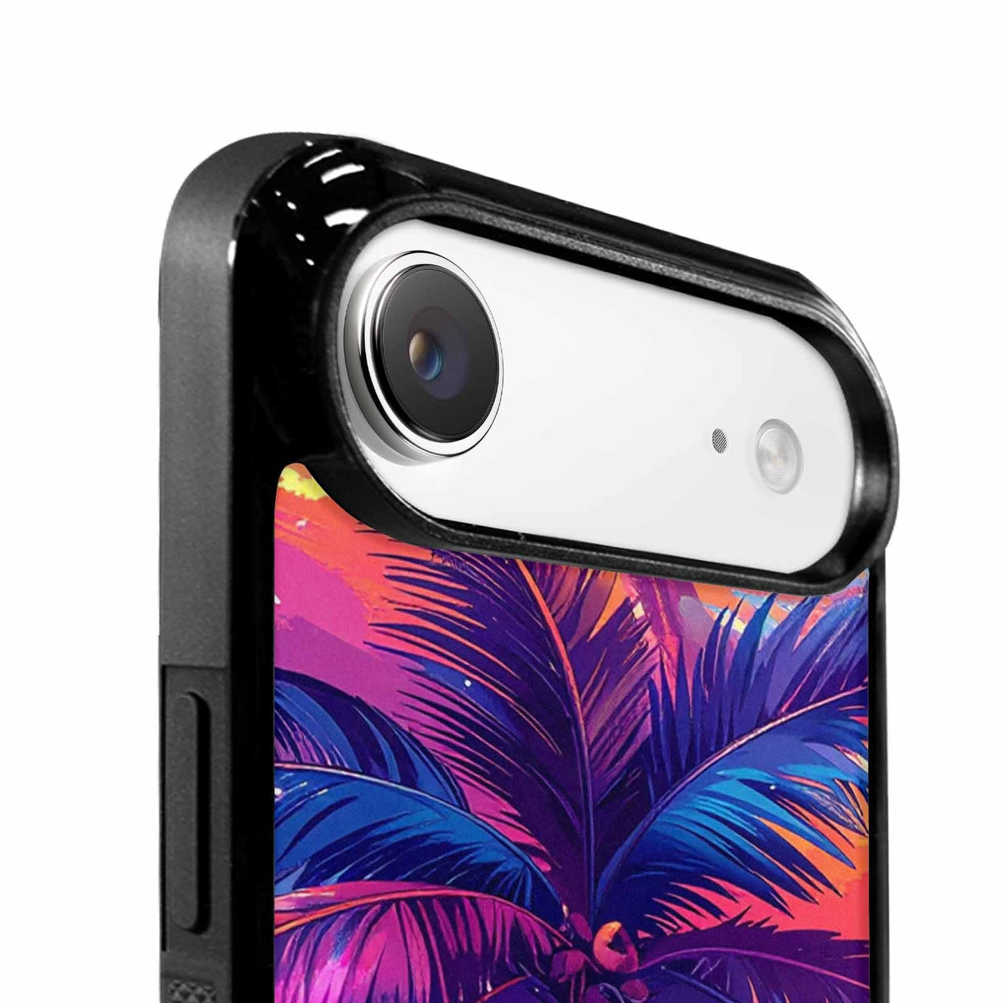 iPhone 17 Air Case — Chrome Bling Palm Tree Original Art, Custom Made Phone Cover