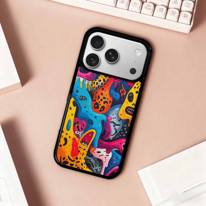 iPhone 17 Pro Case — Melting Aliens Pattern Hundreds Of Alien, Custom Print Case Cover