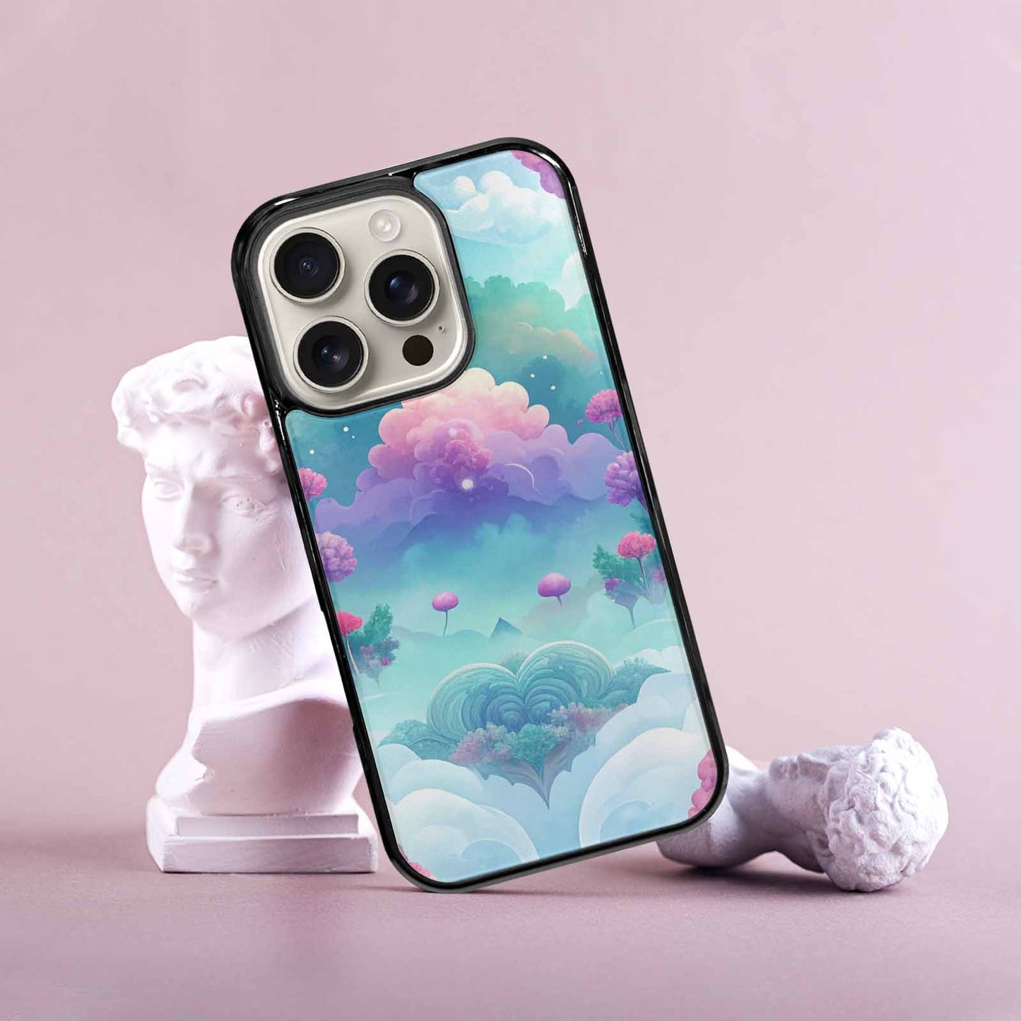 iPhone 16 Pro Case — Surrealist Dreamscape Illustration Pattern, Unique Phone Case Design
