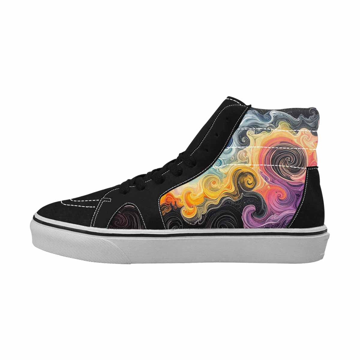 MEN'S Tie High Top Canvas Dark Academia Custom Sneakers