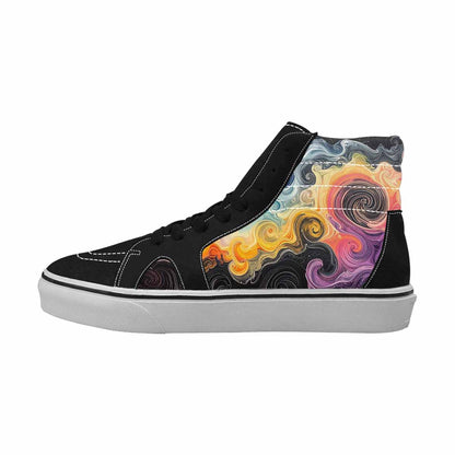 MEN'S Tie High Top Canvas Dark Academia Custom Sneakers