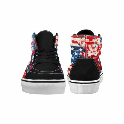 MEN'S Patriotic Stars Stripes High Top Canvas Surreal Shoes