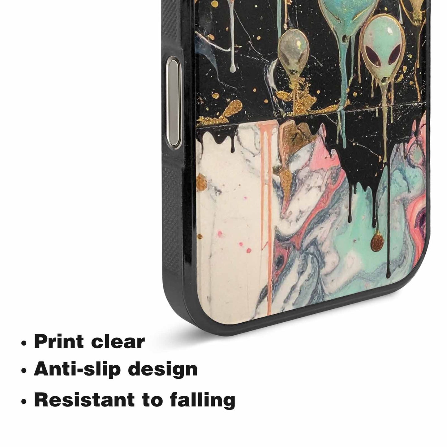 iPhone 16 Pro Case — Aliens Marblemelting Aliens Pa 7eb Personalized, Custom Art Phone Cover