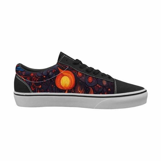 WOMEN'S Fire Flame Canvas Lace-Up Aesthetic Sneakers