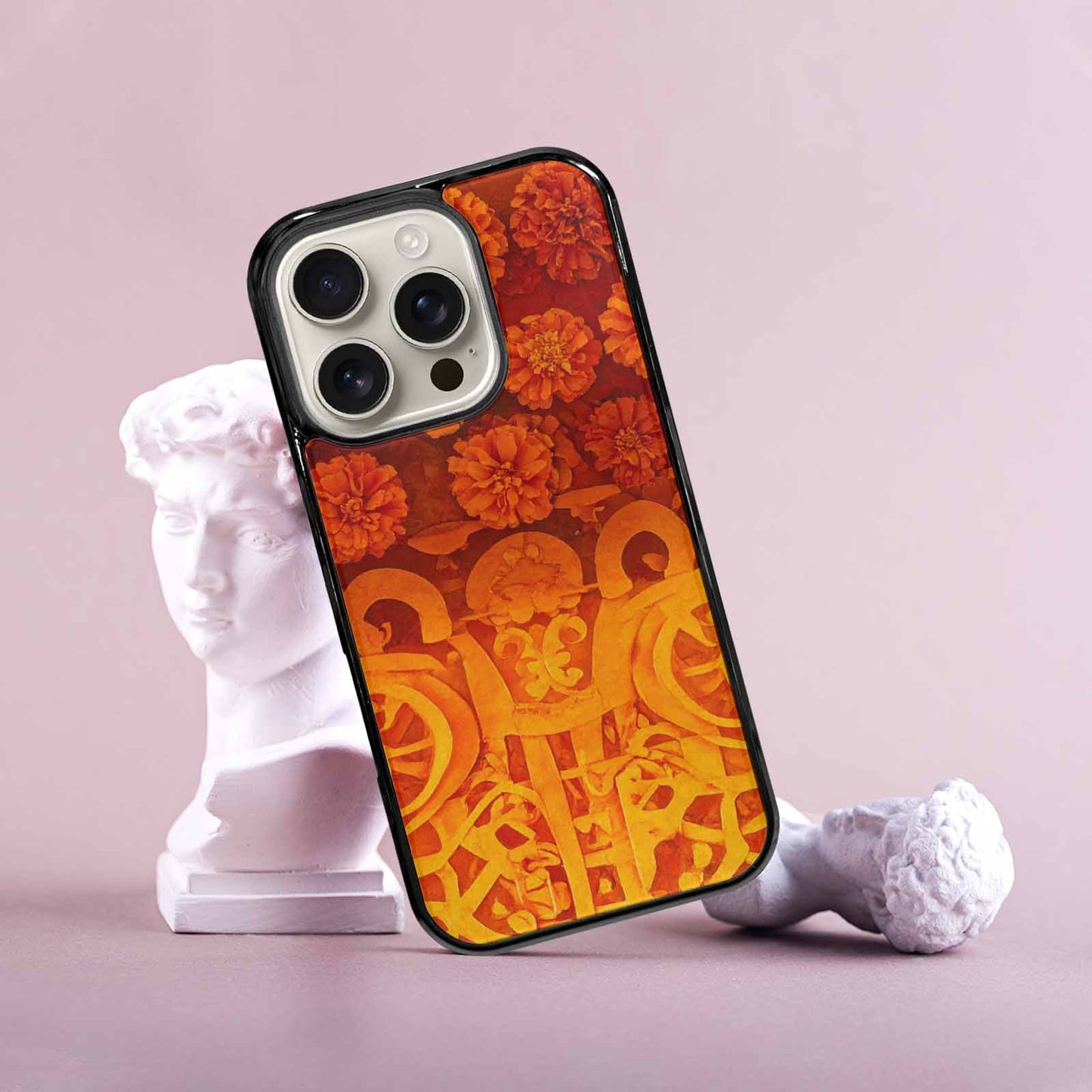 iPhone 16 Pro Case — Marigold Day Of The Dead Marigold, Unique Phone Case Design