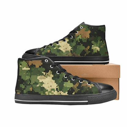 MEN'S Military Camouflage Blotch High Top Canvas Grunge Sneakers