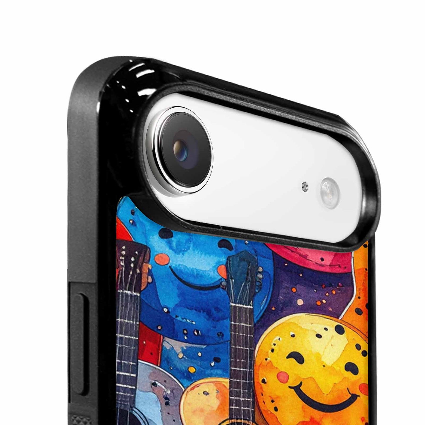 iPhone 17 Air Case — Watercolor Smiley Face Guitar Watercolor Abstract, Customized Protective Case