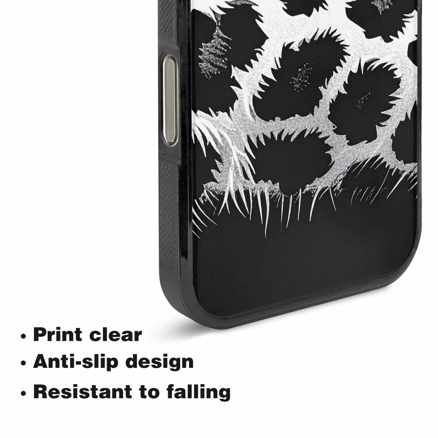iPhone 16 Pro Max Case — Leopard Print Black And White Style, Personalized Phone Case