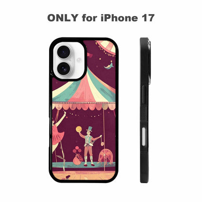 iPhone 17 Case — Vintage Circus Art Pattern Retro Vintage, Custom Designed Case Cover