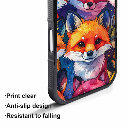 iPhone 17 Pro Case — Watercolor Kawaii Fox Faces Watercolor Abstract, Original Design Phone Case